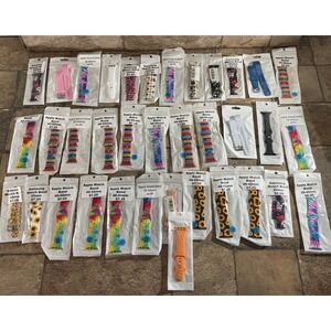 Lot Of 36 Brand New Sealed Silicone Smartwatch Bands Apple Samsung Various Sizes